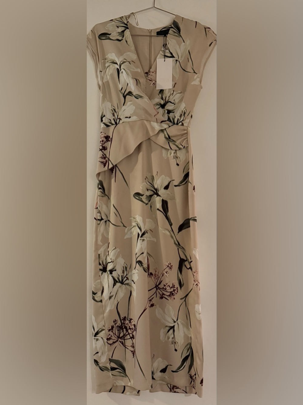 Floral Cream Maxi Dress